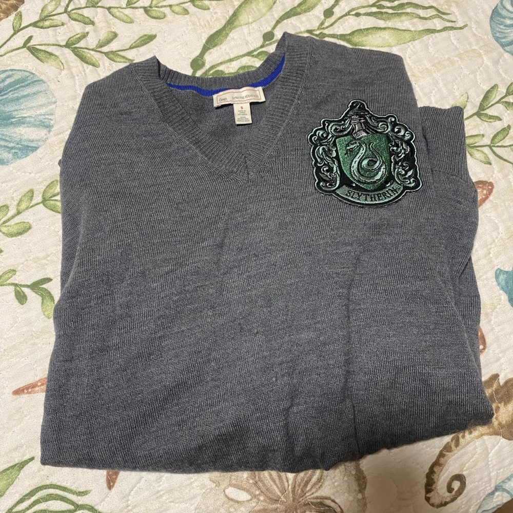 Harry Potter Slytherin Gray Sweater